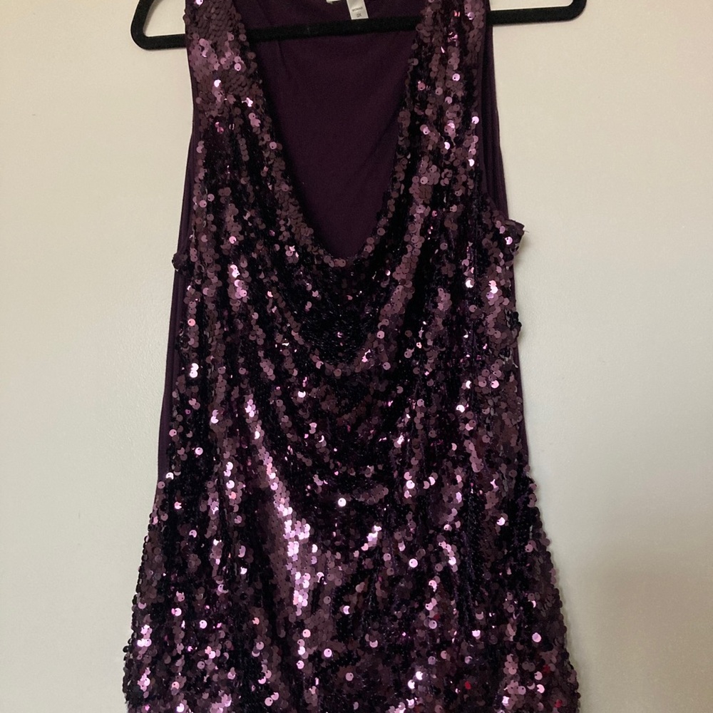 Dressbarn Sequin Shell Top 3x